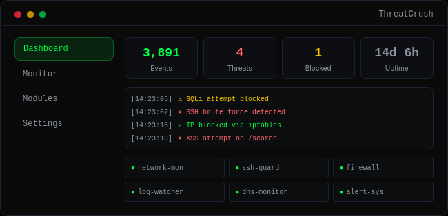 ThreatCrush Desktop App